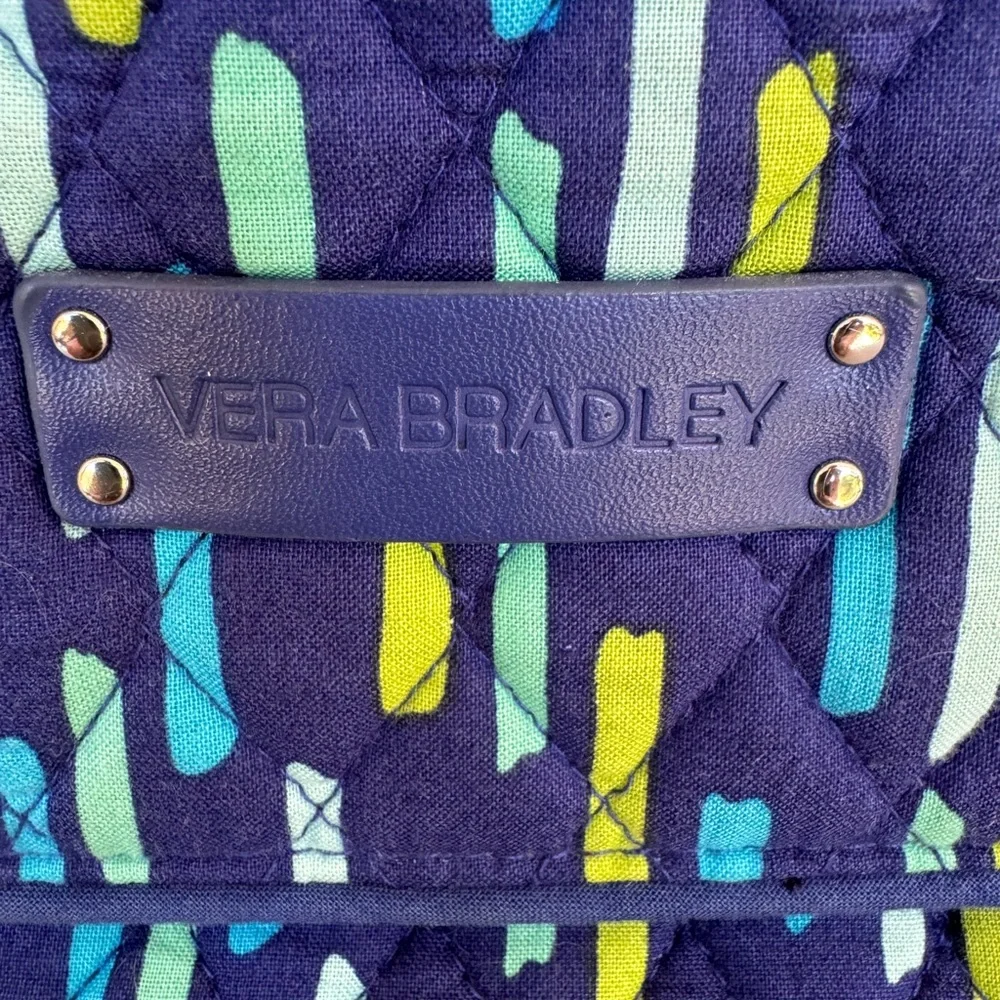 Vera Bradley, Messenger Laptop Bag, Blue & Green Quilted Bag